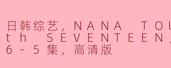 ### 追寻日韩综艺魅力：NANA TOUR with SEVENTEEN 高清版更新至06-5集